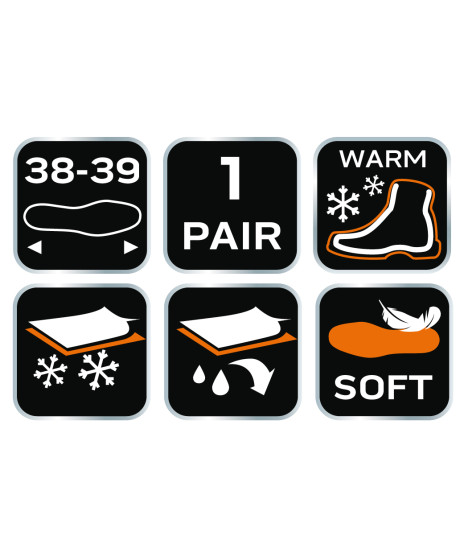 Wkładki do butów thermal comfort - rozmiar 38-39.
