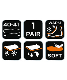 Wkładki do butów thermal comfort - rozmiar 40-41.