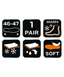 Wkładki do butów thermal comfort - rozmiar 46-47.