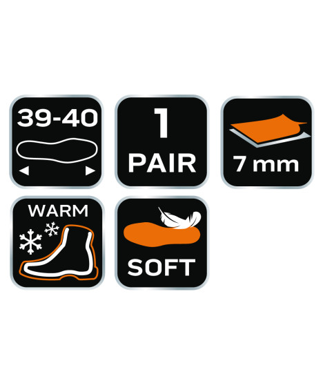 Wkładki do butów filcowe - rozmiar 38-39.