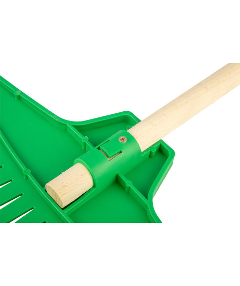 Grabie do liści, głowica z tworzywa 25 zębów, trzonek drewniany