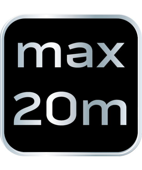 Dalmierz laserowy, zasięg 20 m