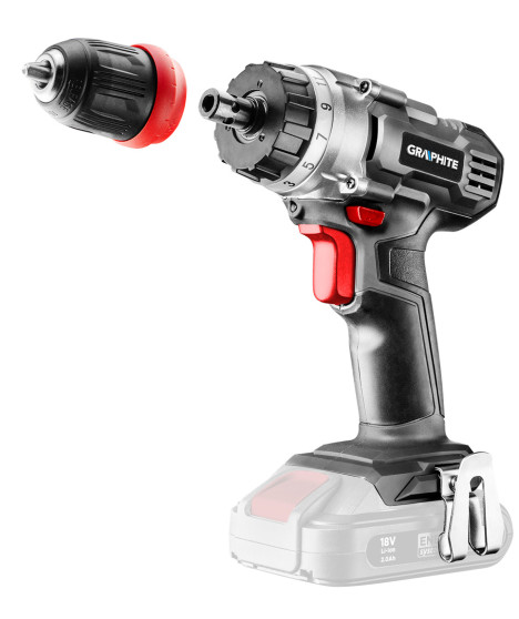 Wiertarko-wkrętarka akumulatorowa Energy+ 18V, Li-Ion, zdejmowany uchwyt 10 mm, bez akumulatora