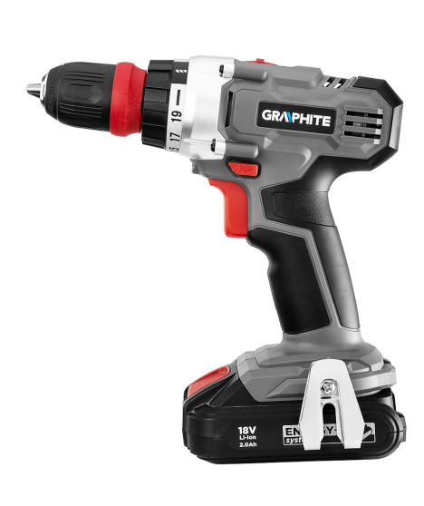 Wiertarko-wkrętarka akumulatorowa Energy+ 18V, Li-Ion, zdejmowany uchwyt 10 mm, bez akumulatora