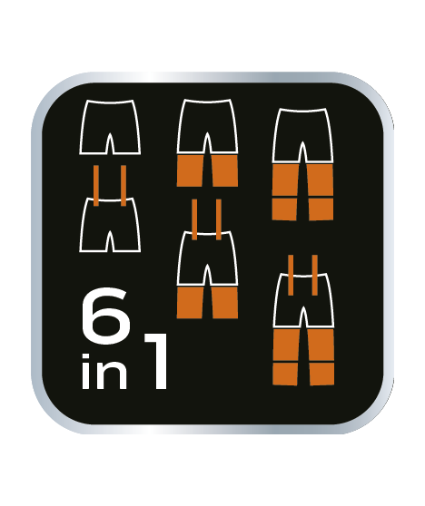 Spodnie robocze na szelkach 6w1, rozmiar XXL/58