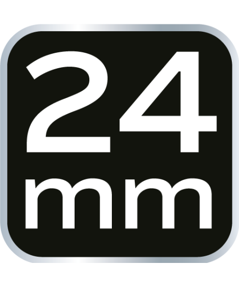 Klucz płasko-oczkowy z grzechotką, 24 mm