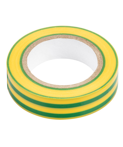 Taśma izolacyjna żółto-zielona 15 mm x 0.13 mm x 10m