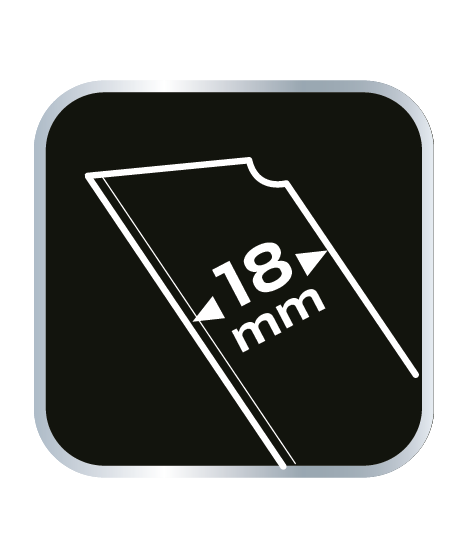 Nóż z ostrzem łamanym 18 mm, gumowane wykończenie
