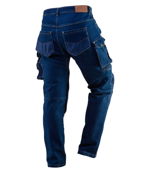 Spodnie robocze DENIM, wzmocnienia na kolanach, rozmiar XXL