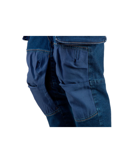Spodnie robocze DENIM, wzmocnienia na kolanach, rozmiar XXL