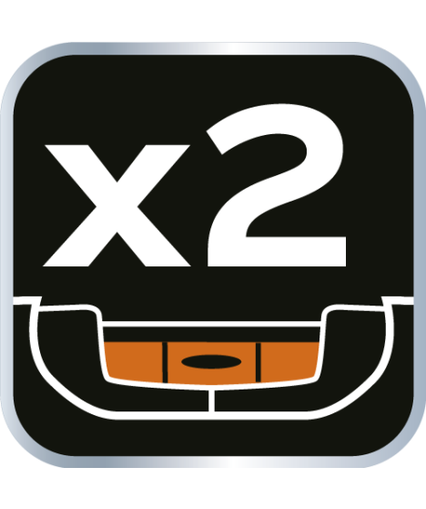 Poziomnica aluminiowa, 2 libelle, frezowana dolna powierzchnia, 40 cm