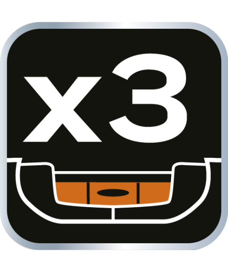 Poziomnica aluminiowa z uchwytem, 3 libelle, frezowane powierzchnie miernicze, 100 cm