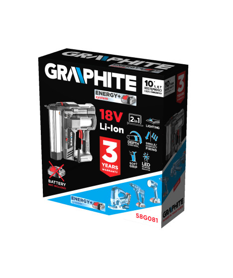 Zszywacz akumulatorowy 2w1 Energy+ 18V, Li-Ion, bez akumulatora