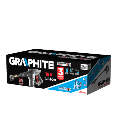 Myjka ogrodowa akumulatorowa Energy+ 18V Li-lon, max. ciśń. 24 bar, bez akumulatora