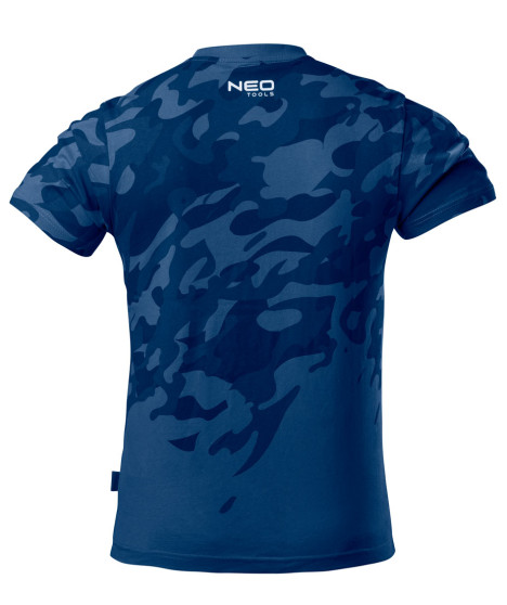 T-shirt roboczy Camo Navy, rozmiar XXXL