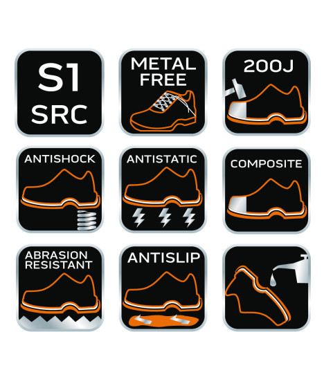 Sandały robocze skórzane, S1 SRC, rozmiar 40