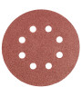 Krążki ścierne 125 mm, K80, 5 szt., z 8 otworami