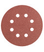 Krążki ścierne 125 mm, K100, 5 szt., z 8 otworami