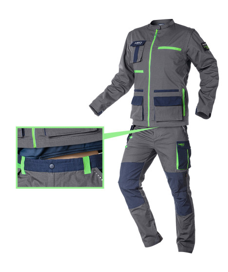 Spodnie robocze PREMIUM, 100% bawełna, ripstop, rozmiar L