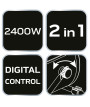 Nagrzewnica i wentylator, 2 w 1, moc 2400W, model digital