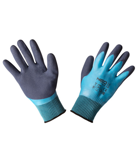 Rękawice robocze, poliester pokryty lateksem (2 warstwy), 3141X, rozmiar 8