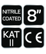 Rękawice robocze, nylonowe, pokryte kropkami z nitylu, 4131X, rozmiar 8
