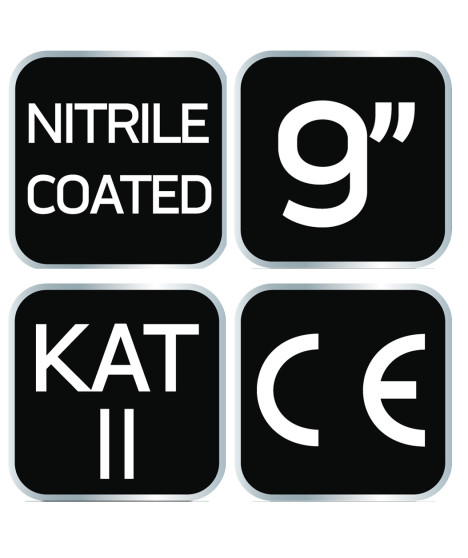 Rękawice robocze, nylonowe, pokryte kropkami z nitylu, 4131X, rozmiar 9