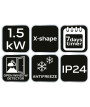 Grzejnik konwektorowy elektryczny 1500W, IP24