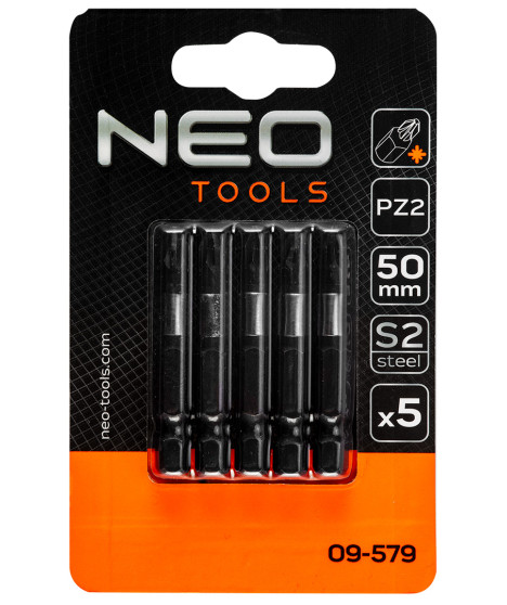 Bity udarowe S2, 50 mm, PZ2 - 5 szt.