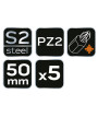 Bity udarowe S2, 50 mm, PZ2 - 5 szt.