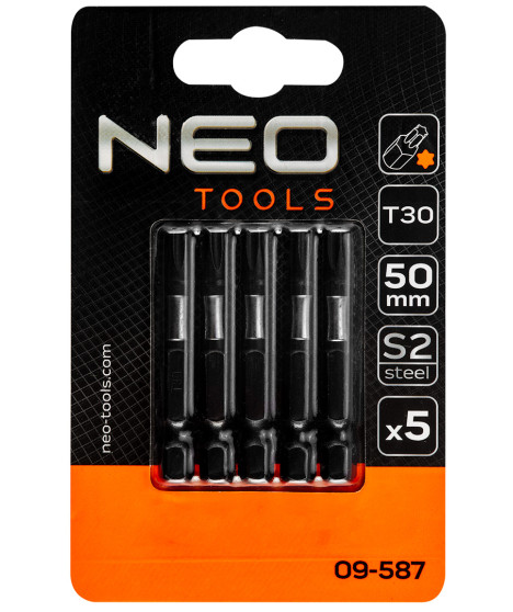 Bity udarowe S2, 50 mm, T30 - 5 szt.