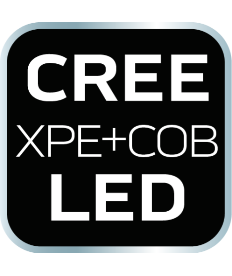 Latarka akumulatorowa USB  300 lm 2 w 1 CREE XPE + COB LED