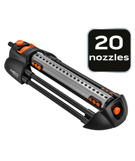 Zraszacz oscylacyjny, funkcja wyłączania dysz, 20 dysz, regulacja siły strumienia