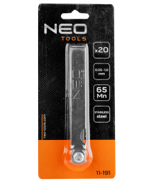 Szczelinomierz 20 listków (0.05 - 1.0 mm)  65MN/stal nierdzewna