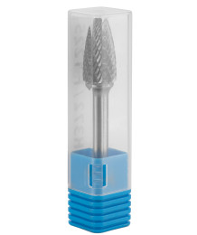 Frez do metalu HM, typ F (ostrołukowy zaokrąglony), 12 x 25 mm, trzpień 6 x 45 mm