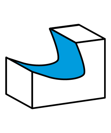 Frez do metalu HM, typ F (ostrołukowy zaokrąglony), 12 x 25 mm, trzpień 6 x 45 mm