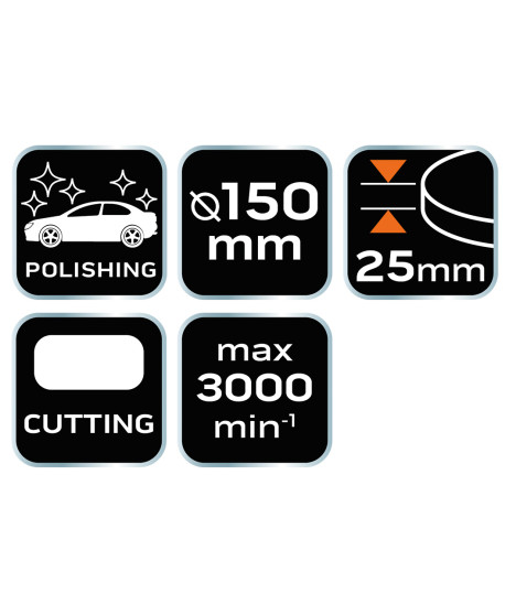 Pad polerski 130 x 150 mm x 25 mm, gąbka ścierna