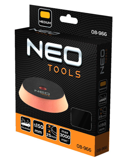 Pad polerski 130 x 150 mm x 25 mm, gąbka średnia