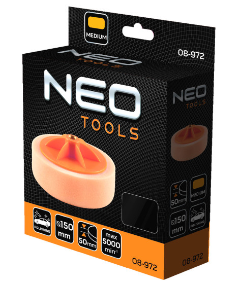 Pad polerski 150 x 50 mm, gąbka średnia, M14