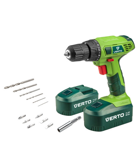 Wiertarko-wkrętarka akumulatorowa 2 x 14.4V, Ni-Zn/1.5Ah, walizka