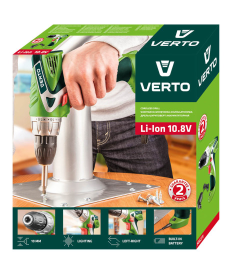 Wiertarko-wkrętarka akumulatorowa 10.8V, Li-Ion/1.3Ah