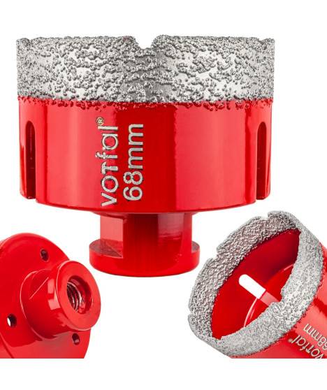 Wiertło diamentowe 68 mm koronka otwornica m14 gres