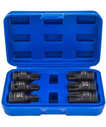 Zestaw bitów klucze nasadowe udarowe torx T55-T100 1/2"