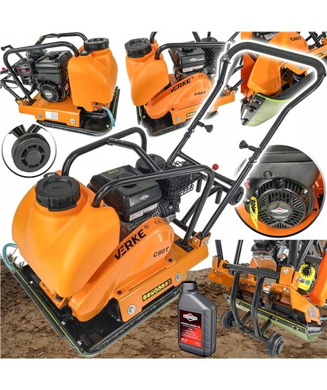 Zagęszczarka spalinowa ubijak gruntu 5KM 78 kg + guma + olej Briggs&Stratton