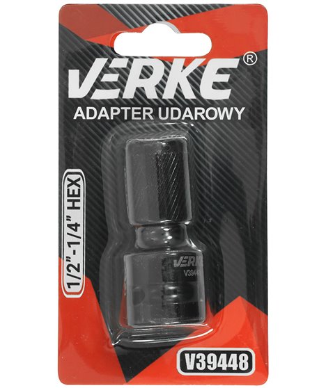 Adapter udarowy 1/2" - 1/4" hex verke