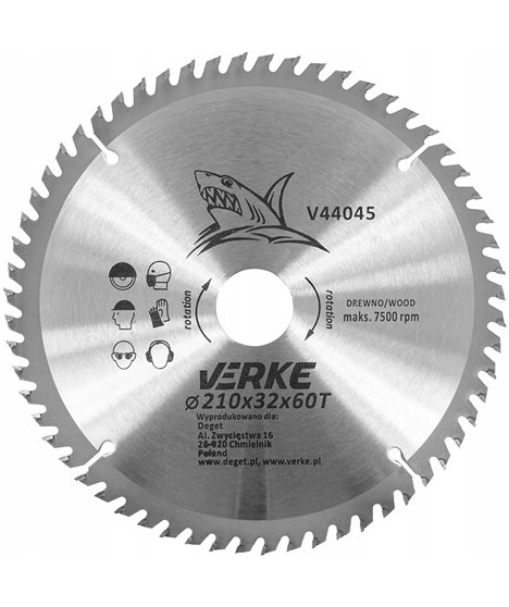Tarcza piła widiowa tarczowa do cięcia drewna drzewa 210 mm x 32 mm 60t widia