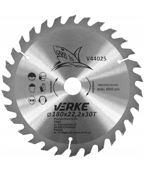 Tarcza piła widiowa tarczowa do cięcia drewna drzewa 180 mm x 22,2 mm 30t widia