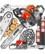 Piła spalinowa 38 cm pilarka łańcuchowa 3,5KM do drewna drzewa mocna olej stihl