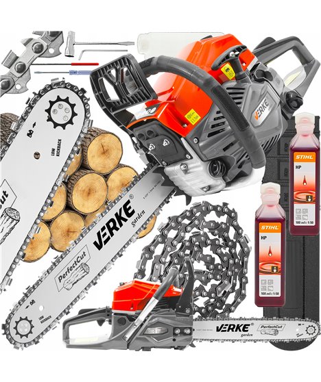 Piła spalinowa 38 cm pilarka łańcuchowa 3,5KM do drewna drzewa mocna olej stihl