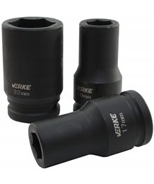 Nasadki udarowe 3/4" długie zestaw nasadek udarowych kluczy nasadowych 17-32 mm